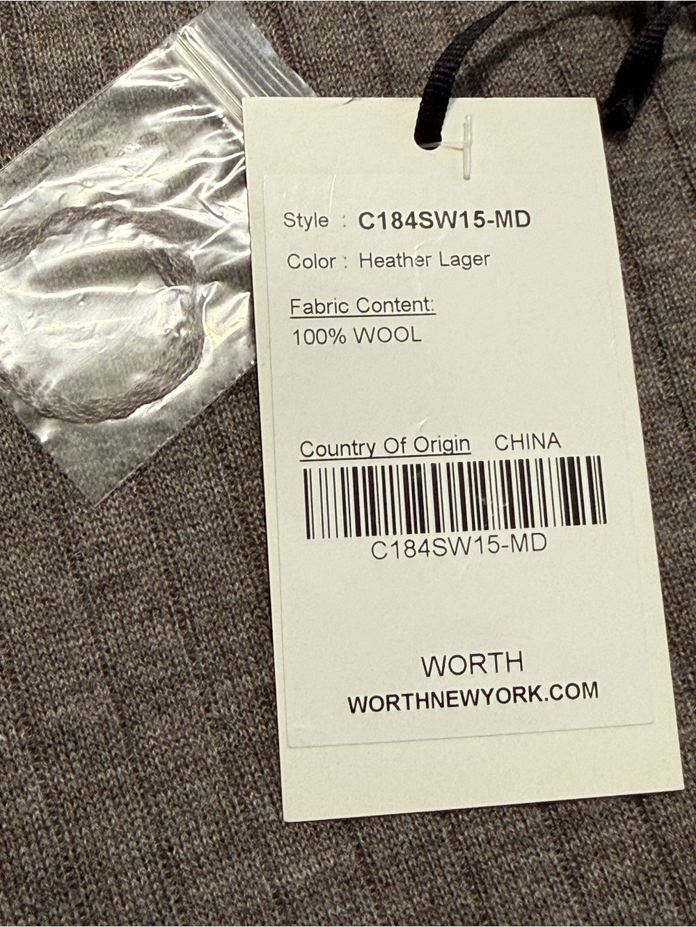 Worth New York Heather Lager Ribbed V-Neck Sweater Tank M - Picture 8 of 10